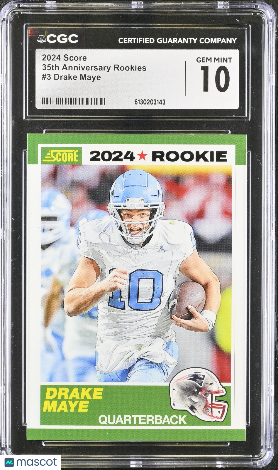 2024 Score Drake Maye Rookie 35th Anniversary Rookies #3 CGC 10 Patriots