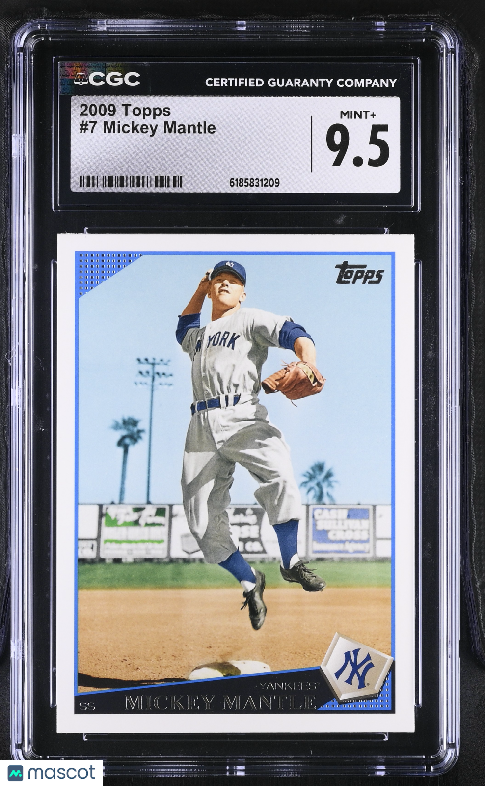 2009 Topps Mickey Mantle #7 CGC 9.5 New York Yankees