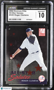 2002 Donruss Elite Roger Clemens /1998 All-Star Salutes #AS5 CGC 10 Yankees