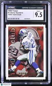 1995 Topps Barry Sanders 1000 Yard Club #1 CGC 9.5 Detroit Lions