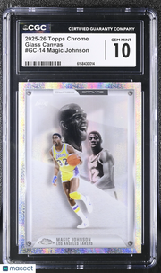2025-26 Topps Chrome Magic Johnson Glass Canvas #GC-14 CGC 10 Los Angeles Lakers