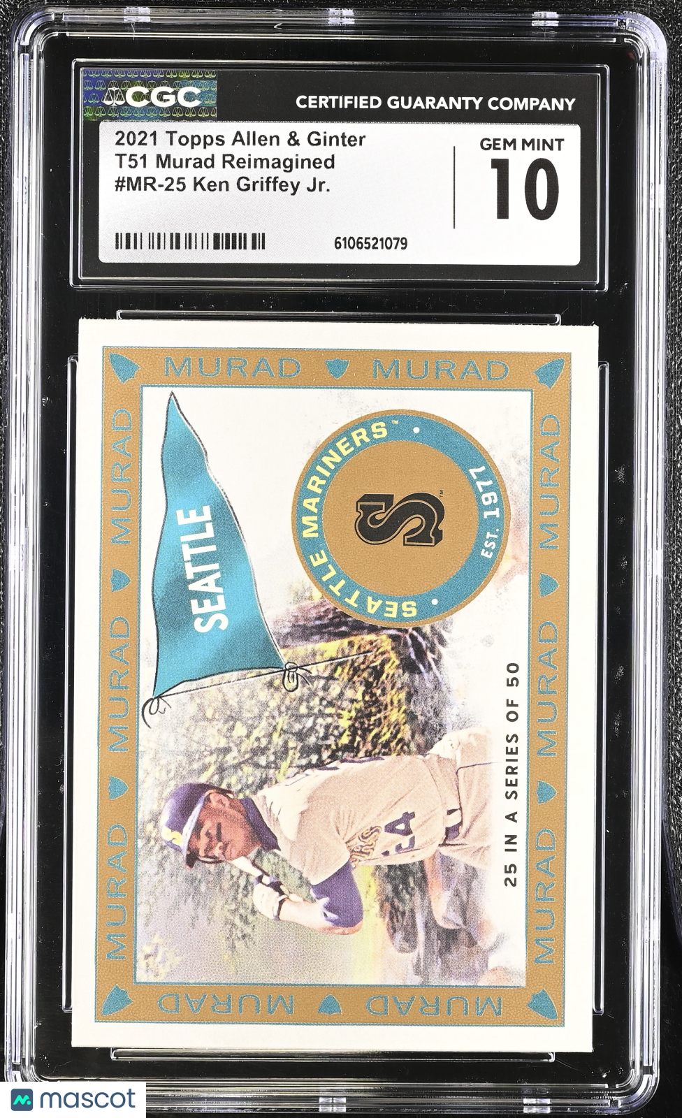 2021 Topps Allen & Ginter Ken Griffey Jr. T51 Murad Reimagined #MR-25 CGC 10