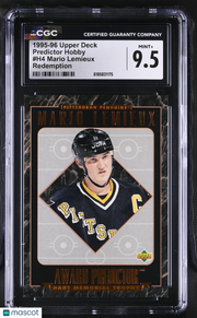 1995-96 Upper Deck Mario Lemieux Redemption Predictor Hobby #H4 CGC 9.5 Penguins