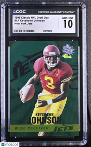 1996 Classic NFL Draft Day Keyshawn Johnson New York Jets Rookie #1A CGC 10