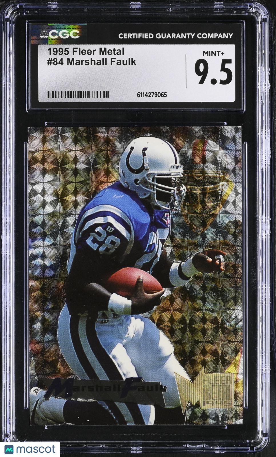 1995 Fleer Metal Marshall Faulk #84 CGC 9.5 Indianapolis Colts
