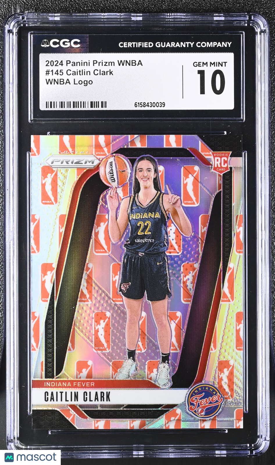 2024 Panini Prizm WNBA Caitlin Clark WNBA Logo #145 CGC 10 Indiana Fever