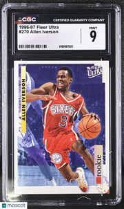 1996-97 Fleer Ultra Allen Iverson Rookie #270 CGC 9 Philadelphia 76ers