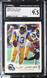 1999 Fleer Focus Kurt Warner #40 CGC 9.5 St. Louis Rams