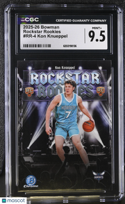 2025-26 Bowman Kon Knueppel Rockstar Rookies #RR-4 CGC 9.5 Charlotte Hornets
