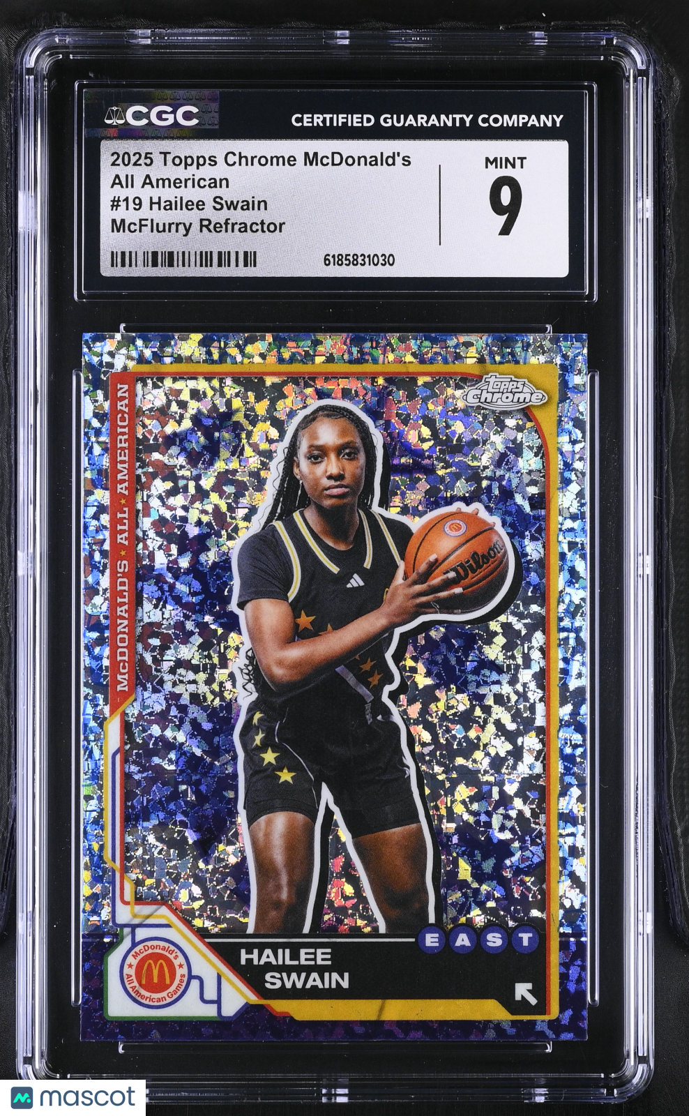 2025 Topps Chrome Mcdonald's Hailee Swain McFlurry Refractor Rookie #19 CGC 9