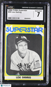 1980 Tcma Superstar Lou Gehrig #28 CGC 7 New York Yankees