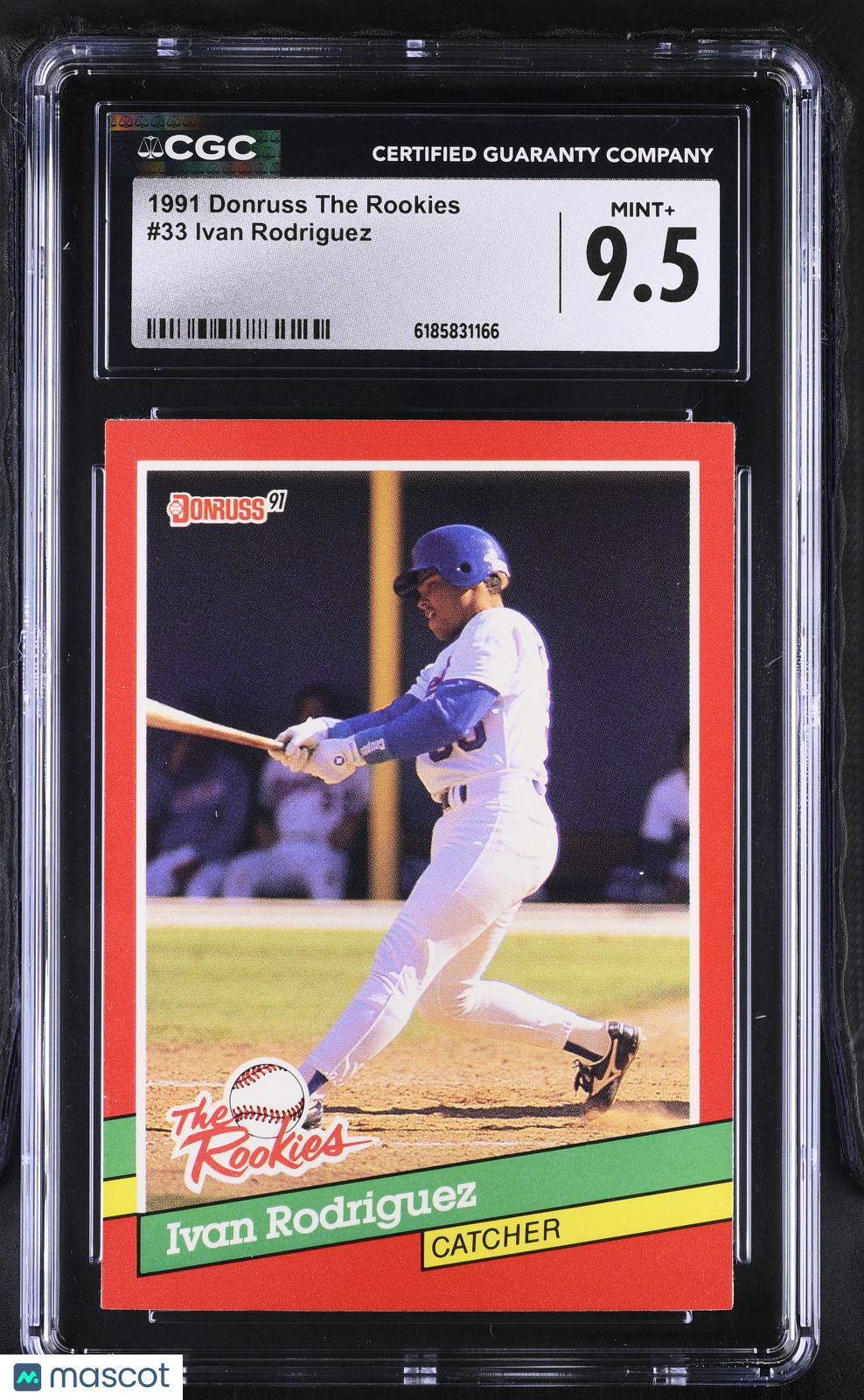 1991 Donruss The Rookies Ivan Rodriguez #33 CGC 9.5 Texas Rangers