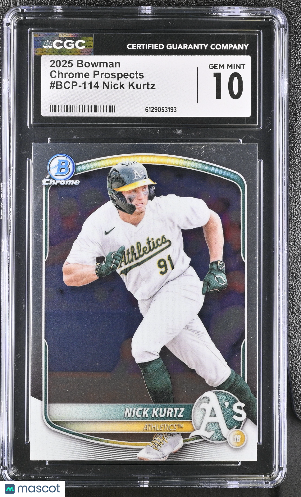 2025 Bowman Nick Kurtz Chrome Prospects #BCP-114 CGC 10