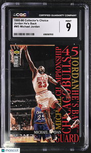 1995-96 Collector's Choice Michael Jordan Jordan He's Back #M5 CGC 9 Bulls