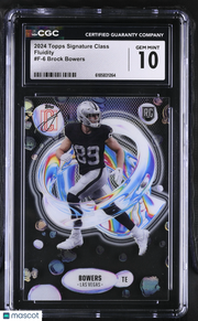 2024 Topps Signature Class Brock Bowers Rookie Fluidity #F-6 CGC 10 Raiders