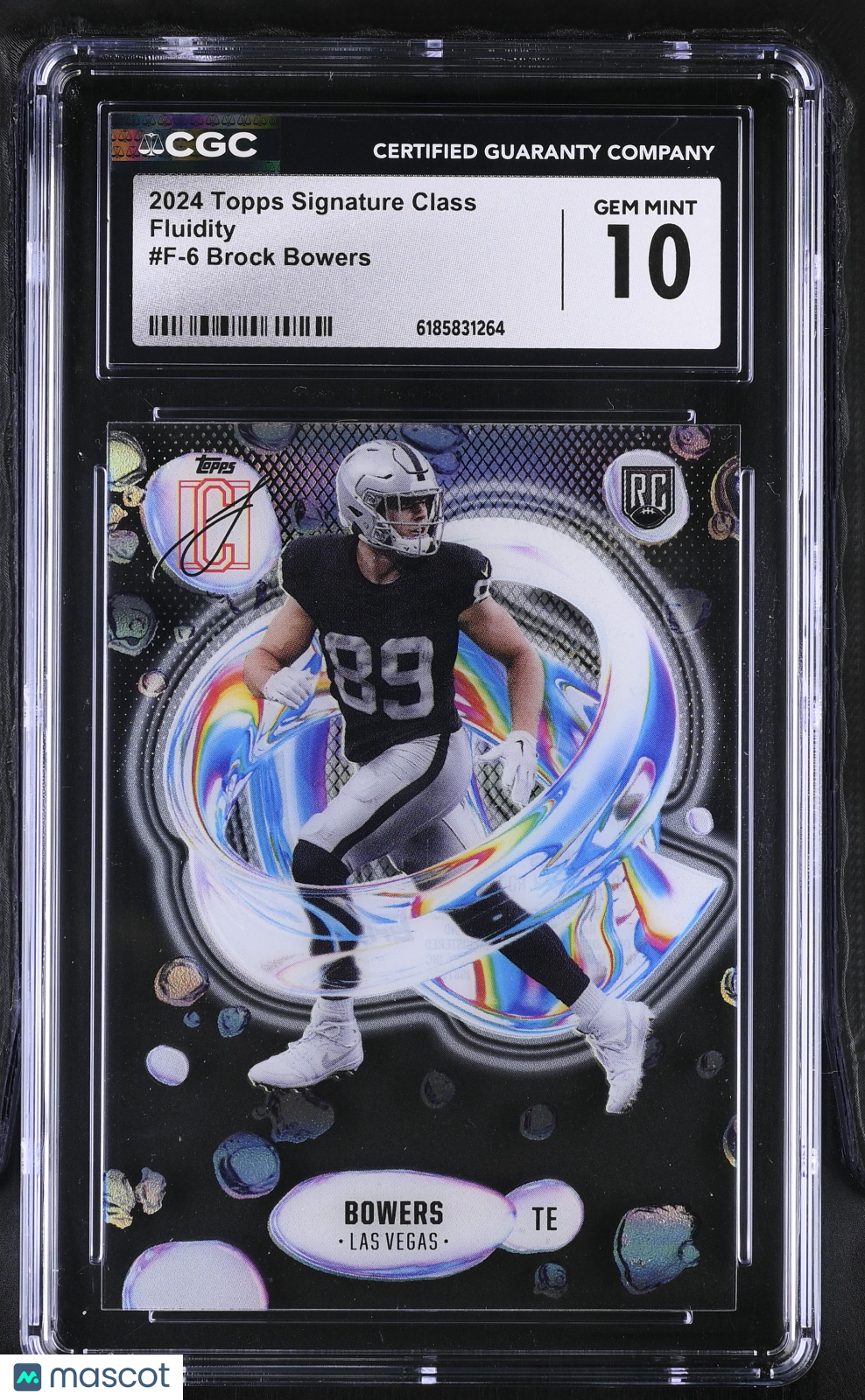 2024 Topps Signature Class Brock Bowers Rookie Fluidity #F-6 CGC 10 Raiders