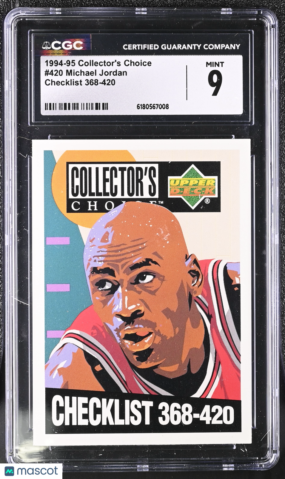 1994-95 Collector's Choice Michael Jordan Checklist 368-420 #420 CGC 9 Bulls