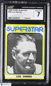1980 Tcma Superstar Lou Gehrig #26 CGC 7
