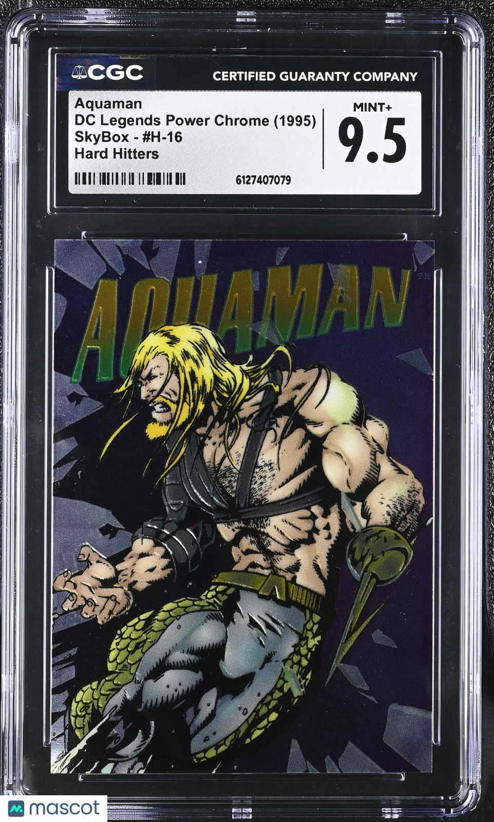 1995 Skybox DC Legends Power Chrome Aquaman Hard Hitters #H-16 CGC 9.5