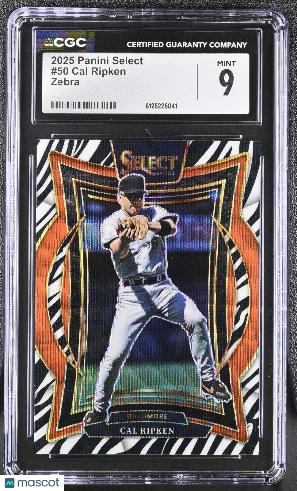 2025 Panini Select Cal Ripken Zebra #50 CGC 9 Baltimore Orioles