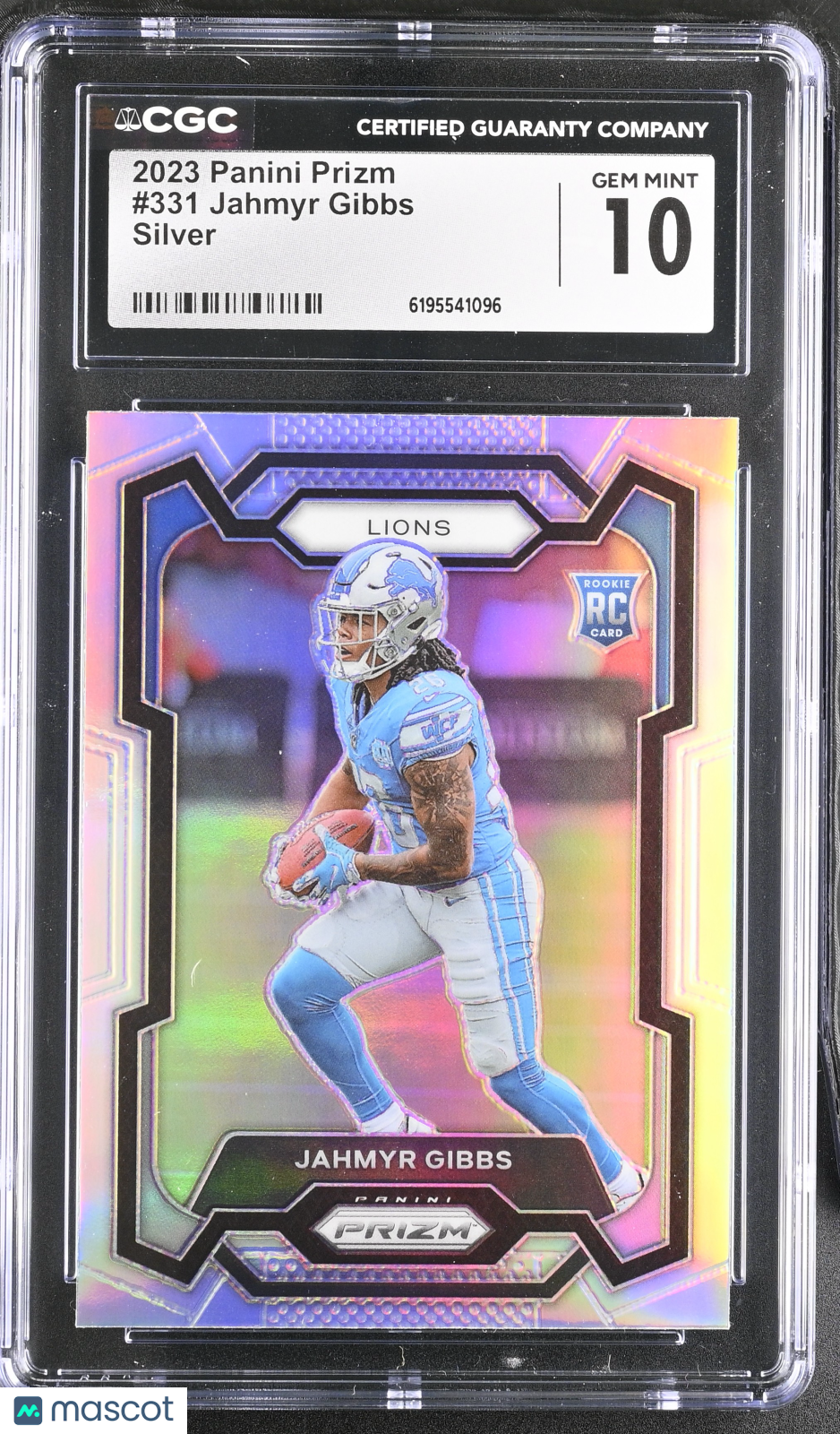 2023 Panini Prizm Jahmyr Gibbs Silver Rookie #331 CGC 10 Detroit Lions