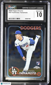 2024 Topps Chrome Yoshinobu Yamamoto Rookie #18 CGC 10 Los Angeles Dodgers