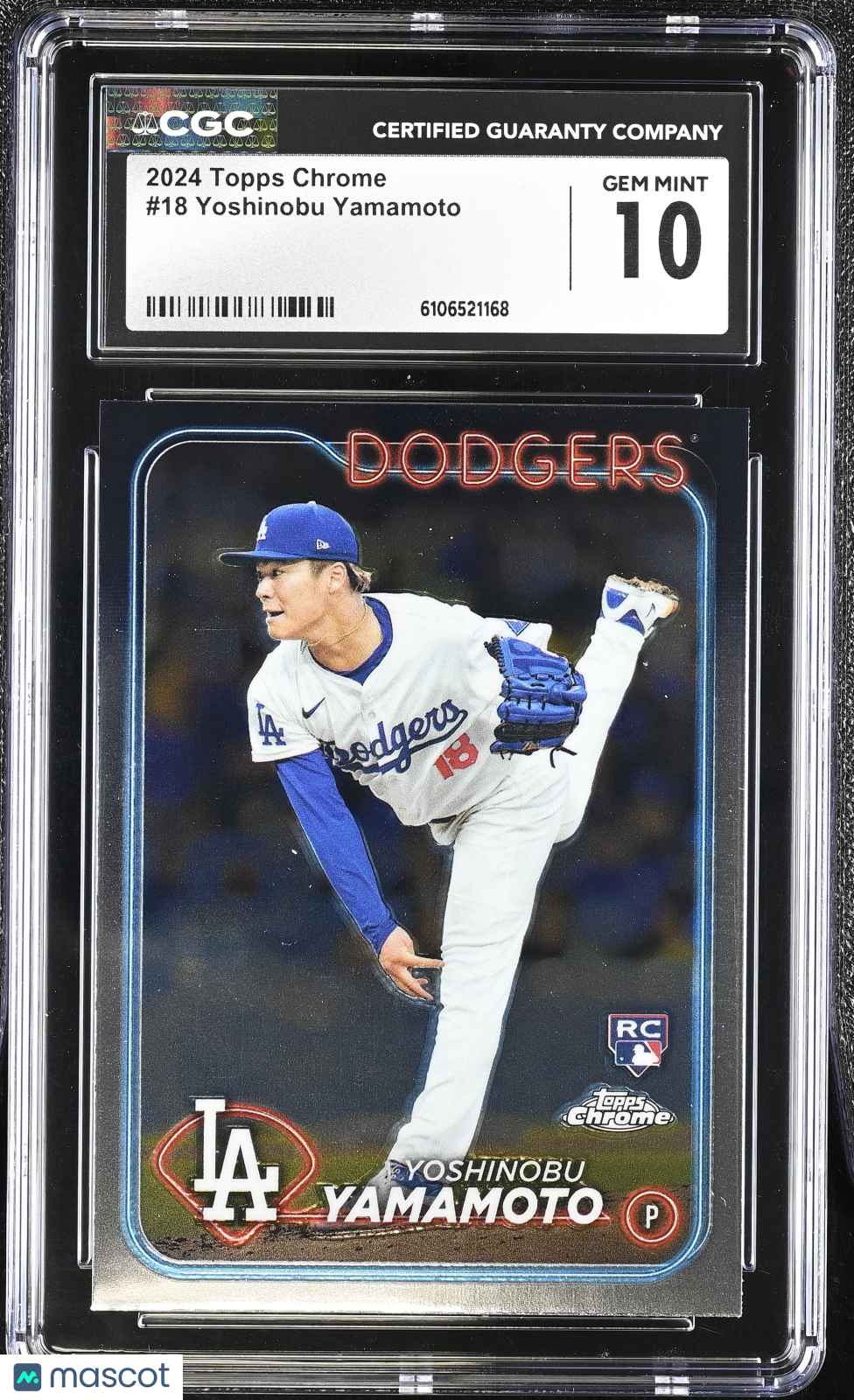2024 Topps Chrome Yoshinobu Yamamoto Rookie #18 CGC 10 Los Angeles Dodgers