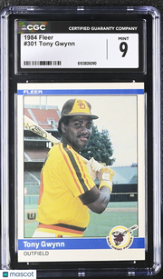 1984 Fleer Tony Gwynn #301 CGC 9 San Diego Padres