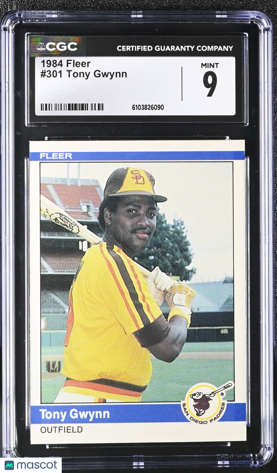 1984 Fleer Tony Gwynn #301 CGC 9 San Diego Padres