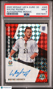 2020 Panini Mosaic UEFA Euro 2020 Autograph Wayne Rooney #WR PSA 9 England