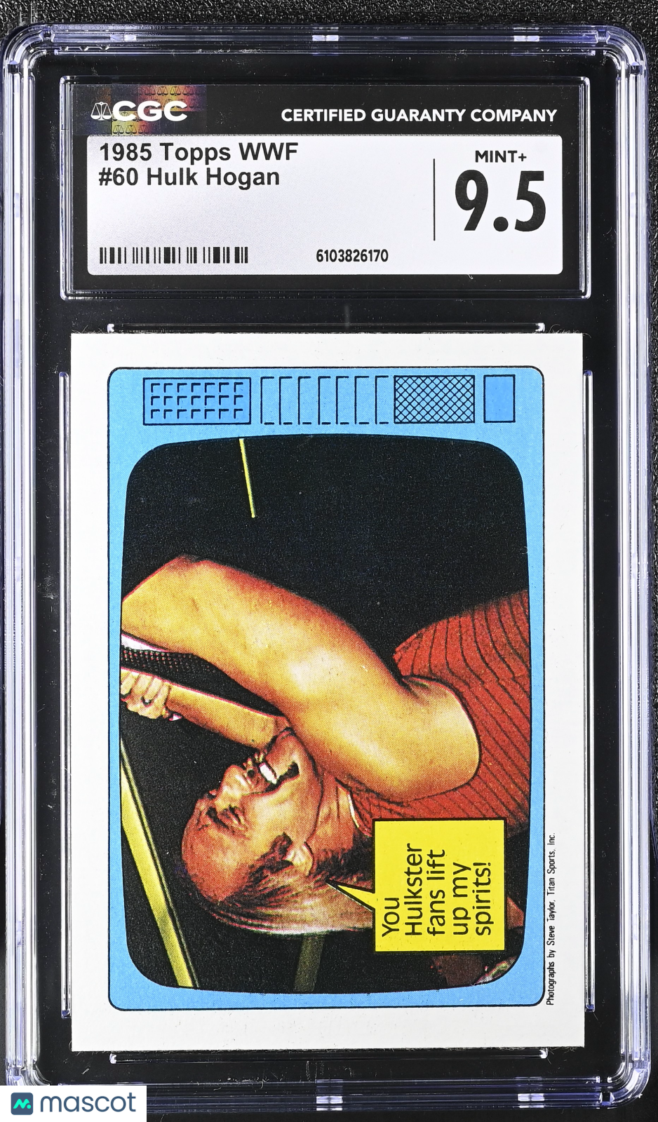 1985 Topps WWF Hulk Hogan #60 CGC 9.5