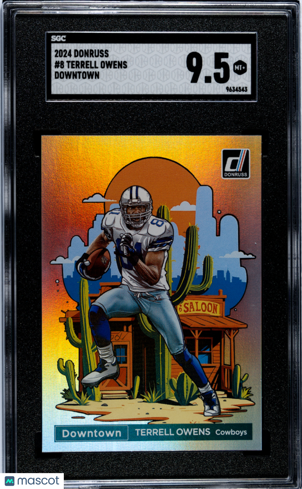 2024 Donruss Terrell Owens Downtown #8 SGC 9.5 Dallas Cowboys