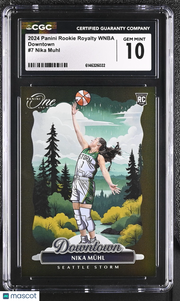 2024 Panini Rookie Royalty WNBA Nika Muhl Sticker Downtown #7 CGC 10 Storm