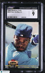 1992 Stadium Club Ken Griffey Jr. #603 CGC 9 Seattle Mariners