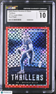 2023 Panini Rookies & Stars Josh Allen Red Plaid Thrillers #TH-4 CGC 10 Bills