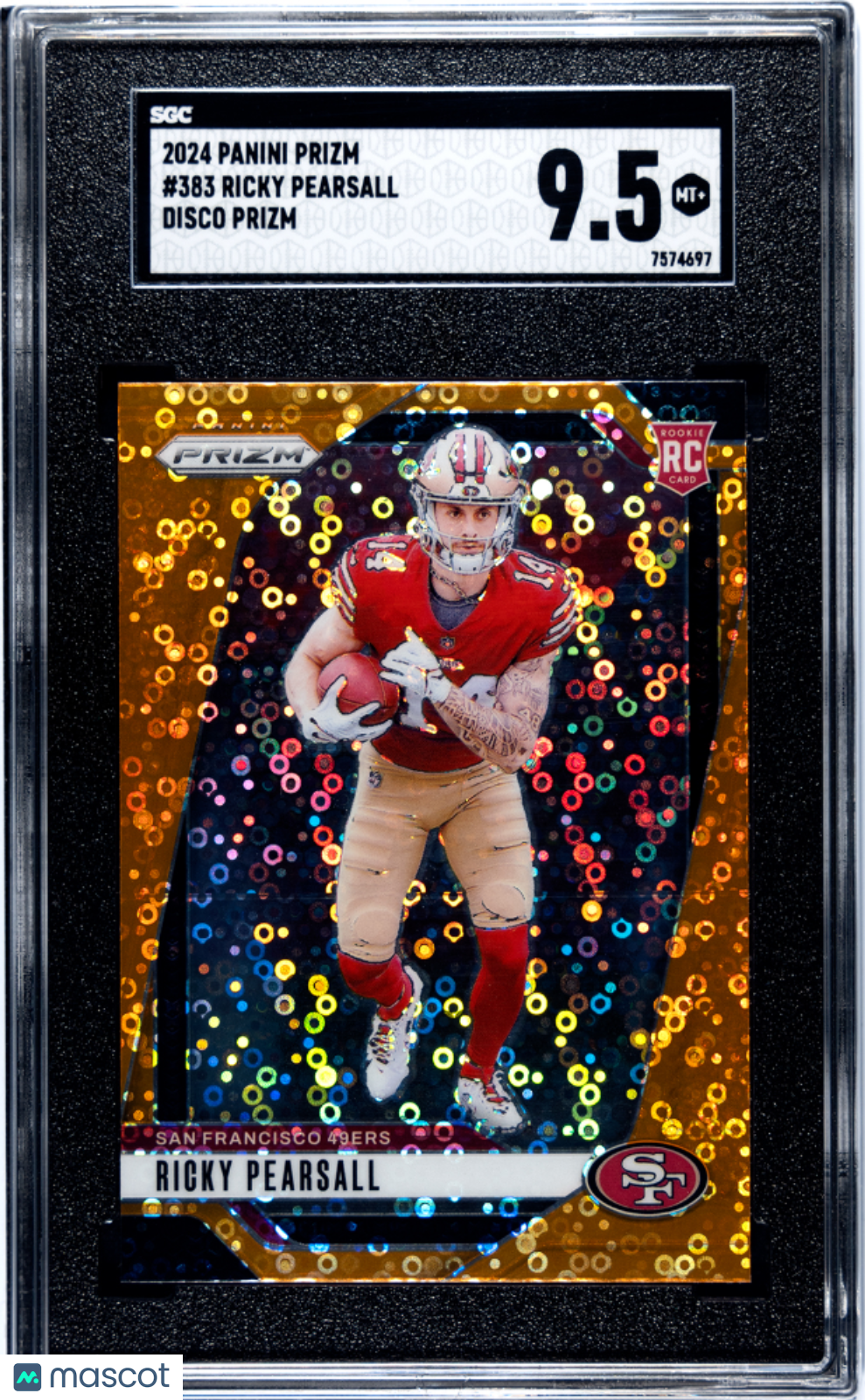 2024 Panini Prizm Ricky Pearsall Disco Rookie #383 SGC 9.5 San Francisco 49ers
