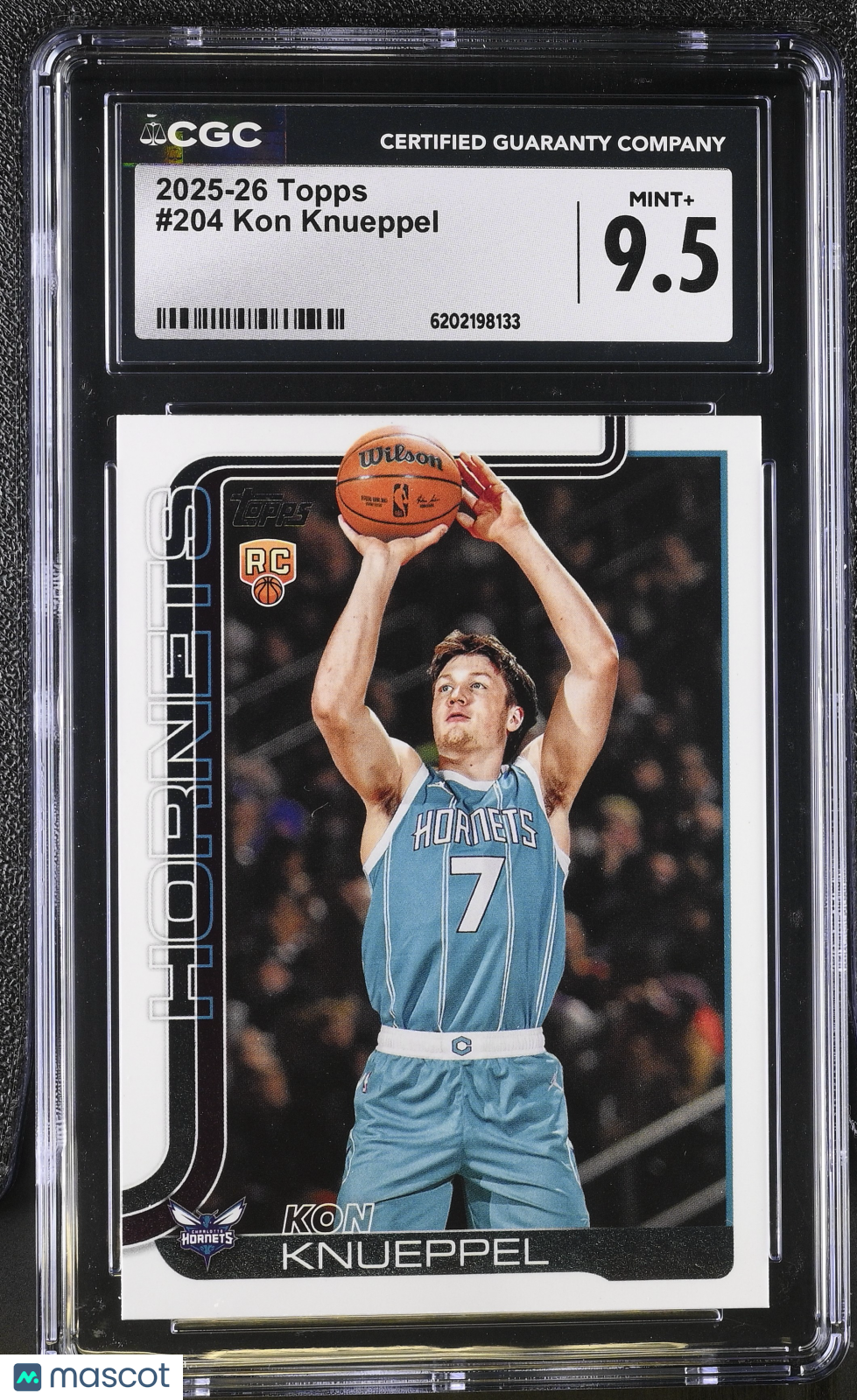 2025-26 Topps Kon Knueppel Rookie #204 CGC 9.5 Charlotte Hornets
