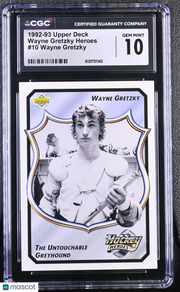 1992-93 Upper Deck Wayne Gretzky Wayne Gretzky Heroes #10 CGC 10 Edmonton Oilers