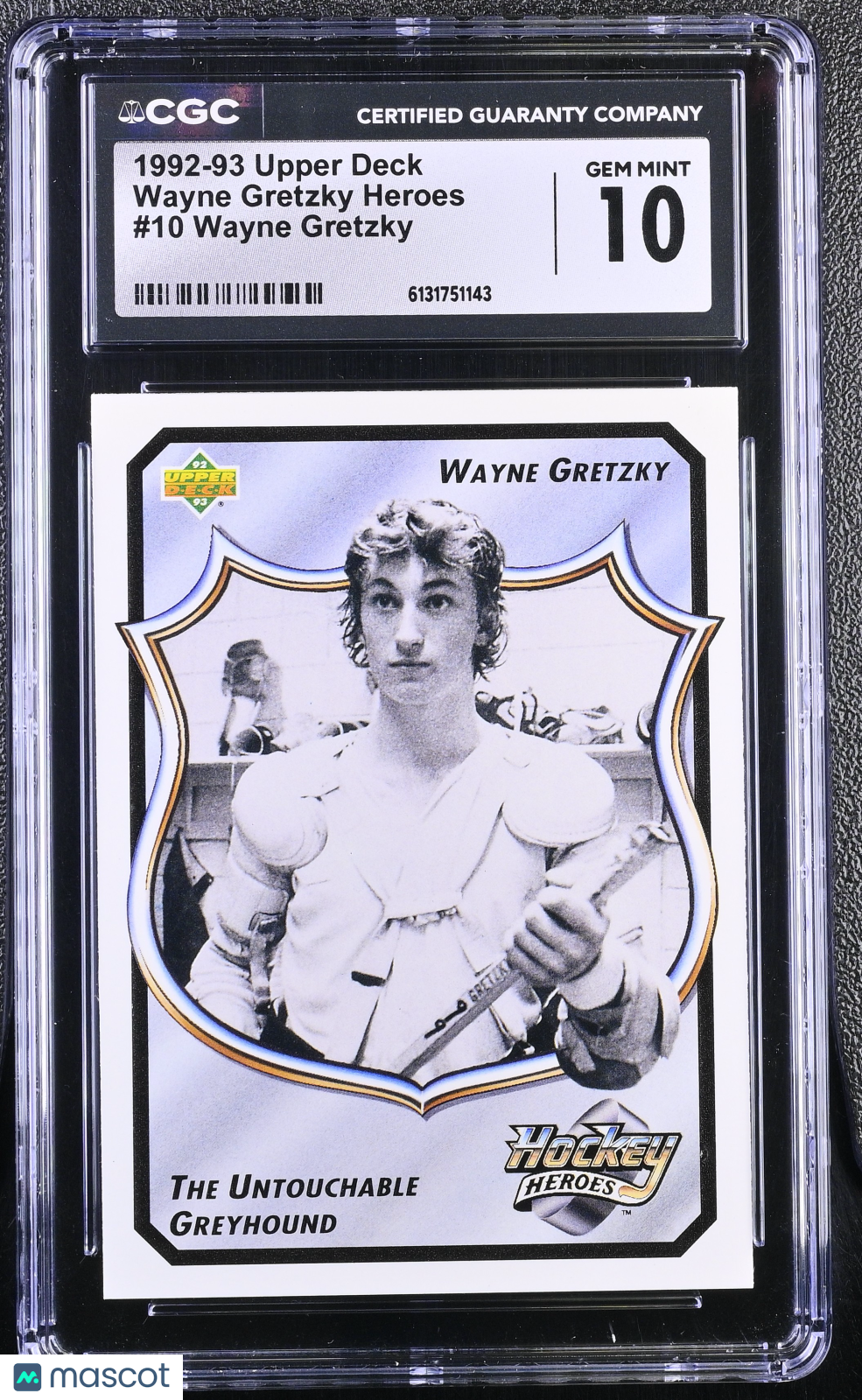 1992-93 Upper Deck Wayne Gretzky Wayne Gretzky Heroes #10 CGC 10 Edmonton Oilers