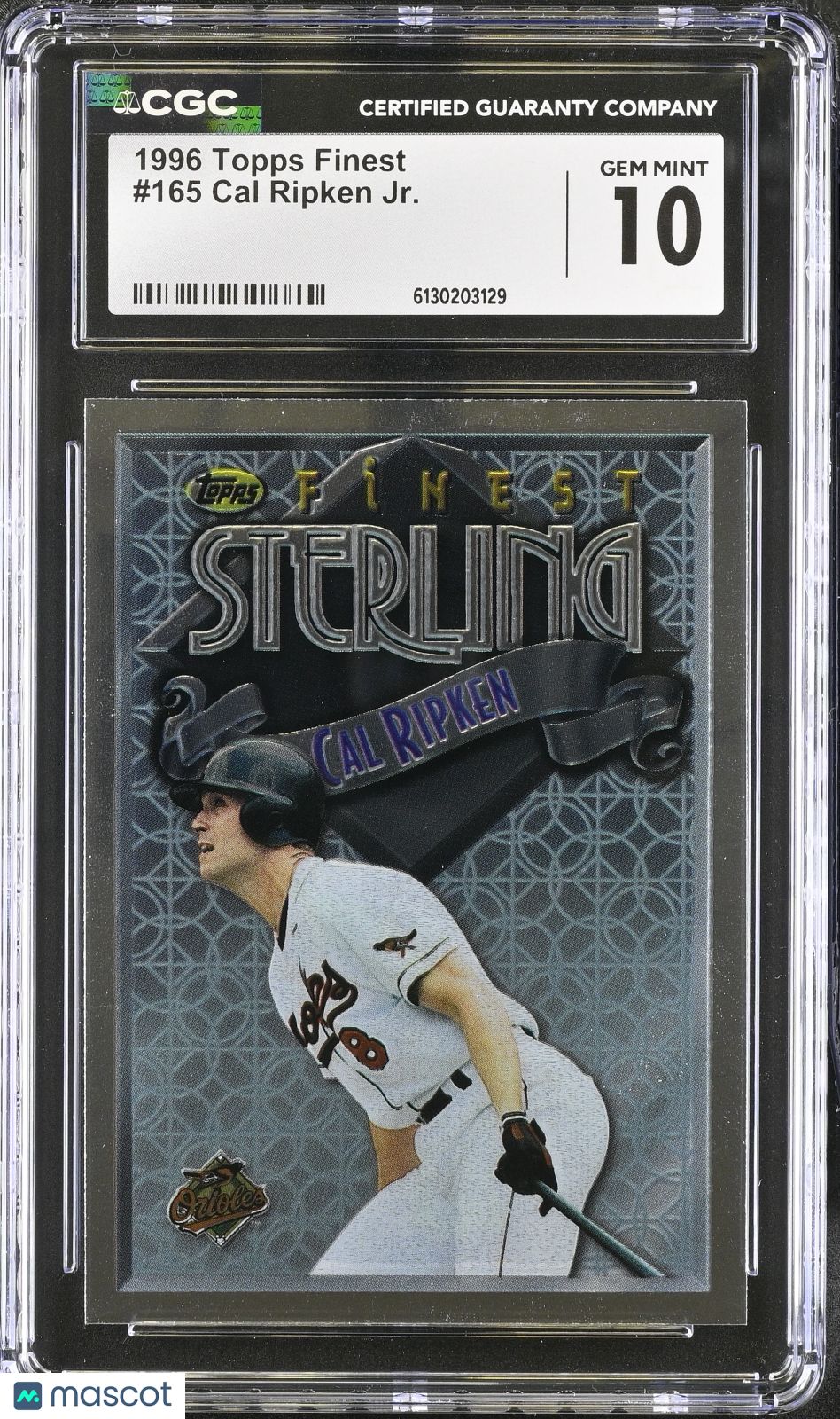 1996 Topps Finest Cal Ripken Jr. #165 CGC 10 Baltimore Orioles