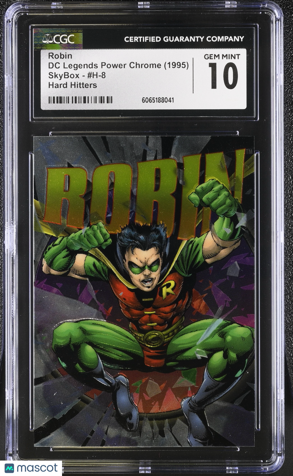 1995 Skybox DC Legends Power Chrome Robin Hard Hitters #H-8 CGC 10