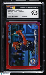 2024 Topps Pro Debut Justin Crawford Red Foil Rookie #PD-124 CGC 9.5