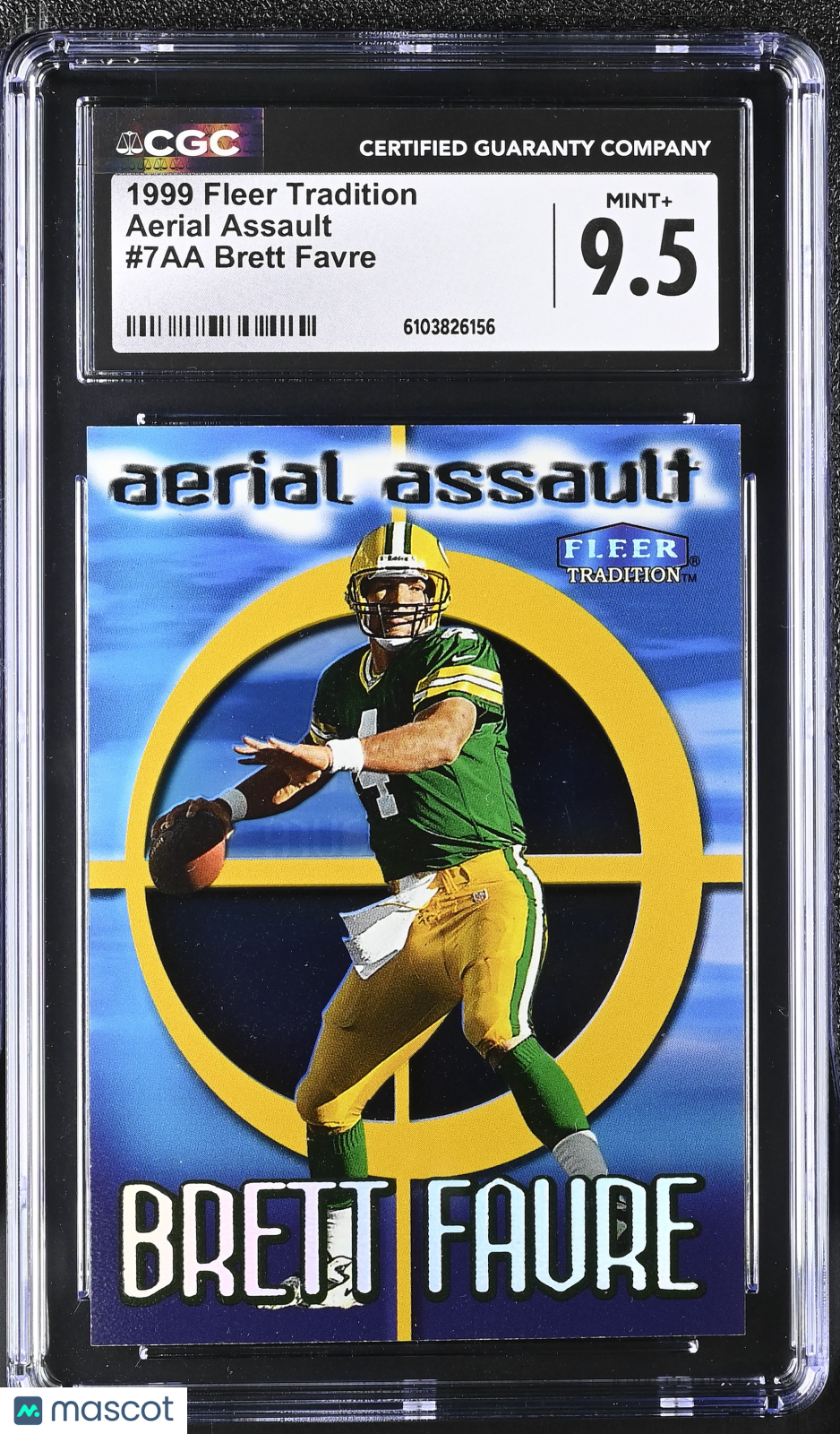 1999 Fleer Tradition Brett Favre Aerial Assault #7AA CGC 9.5 Green Bay Packers