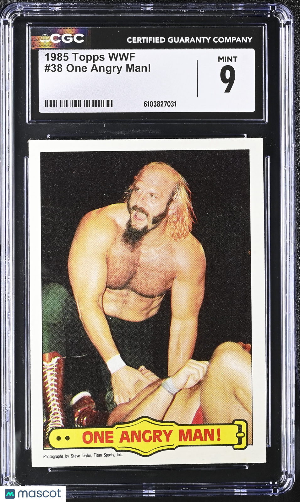 1985 Topps WWF One Angry Man! #38 CGC 9