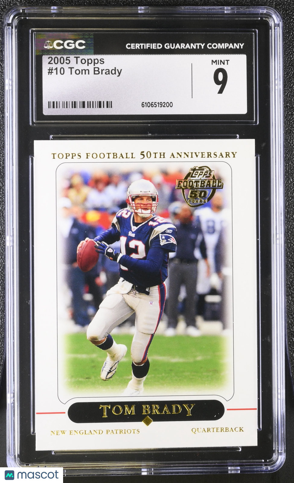 2005 Topps Tom Brady #10 CGC 9 New England Patriots