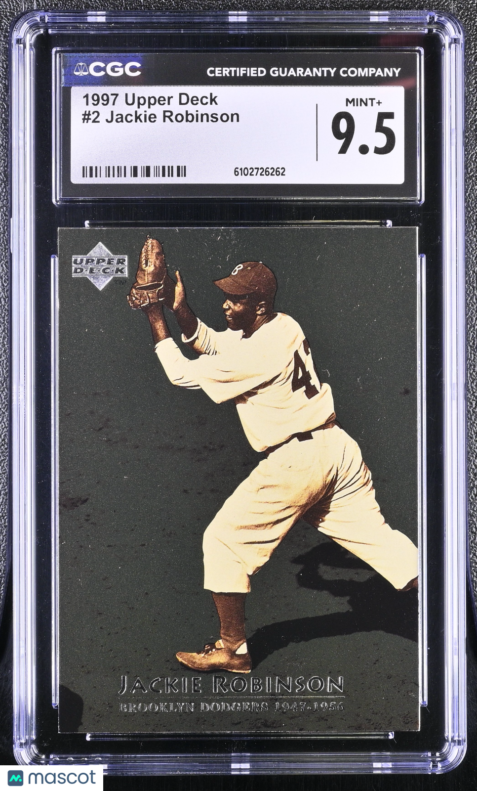 1997 Upper Deck Jackie Robinson #2 CGC 9.5 Brooklyn Dodgers