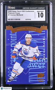 2026 Upper Deck CDD Conference Connor McDavid Platinum Power #1 CGC 10 Oilers