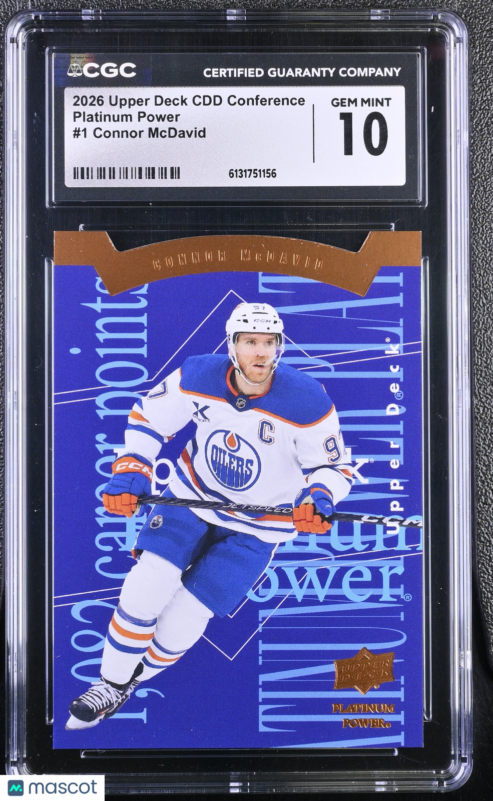 2026 Upper Deck CDD Conference Connor McDavid Platinum Power #1 CGC 10 Oilers