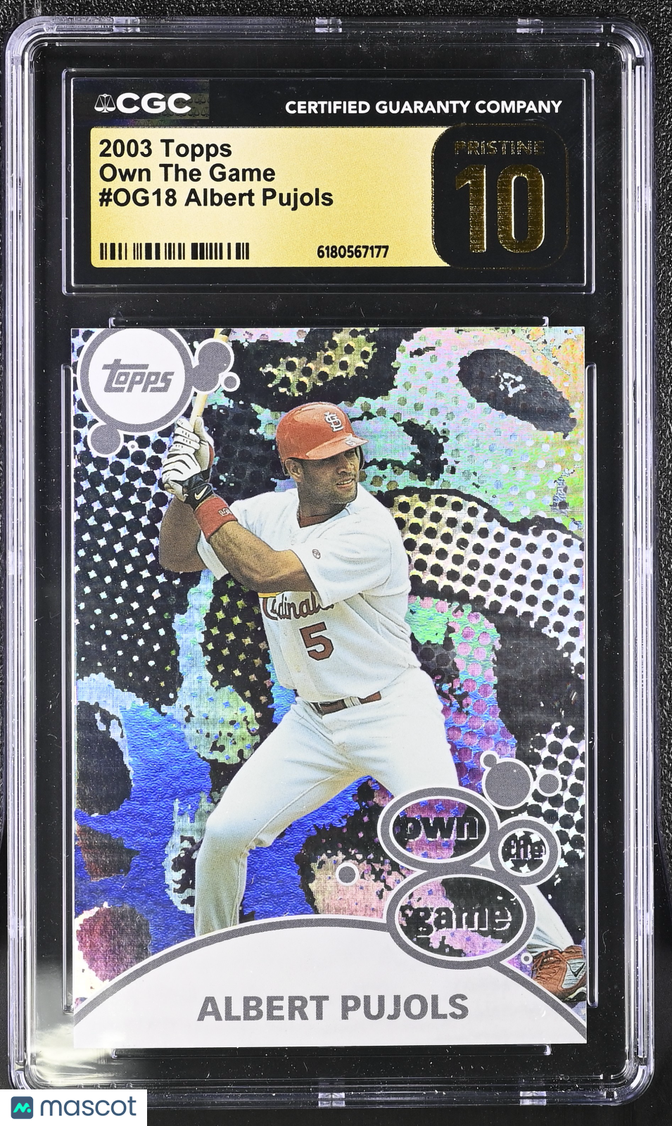 2003 Topps Albert Pujols Own The Game #OG18 CGC Pristine 10