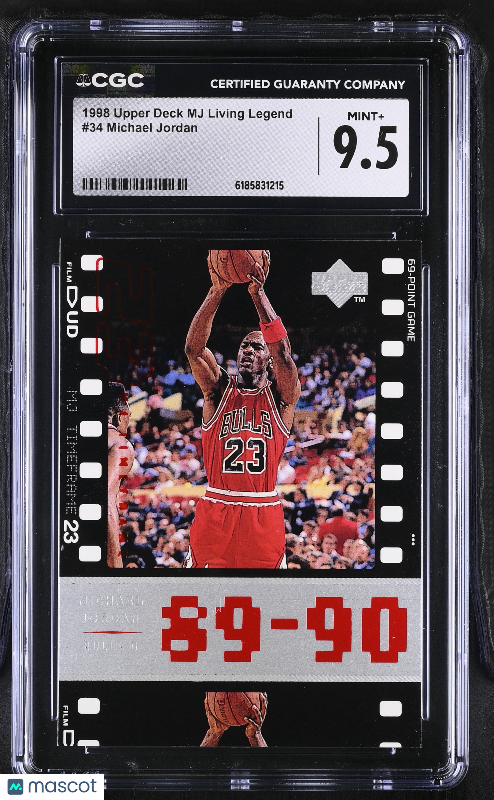 1998 Upper Deck MJ Living Legend Michael Jordan #34 CGC 9.5 Chicago Bulls